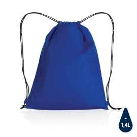 Плотный рюкзак на шнурке Impact из RPET AWARE™, синий,, Цвет: синий, Размер: Длина 36 см., ширина 0,1 см., высота 44 см.