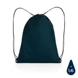 Плотный рюкзак на шнурке Impact из RPET AWARE™, темно-синий, Цвет: темно-синий, Размер: Длина 36 см., ширина 0,1 см., высота 44 см.