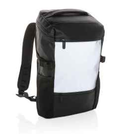 Рюкзак для ноутбука со светоотражающими вставками, 15.6', Черный, Цвет: черный, Размер: Длина 28 см., ширина 13 см., высота 45 см.