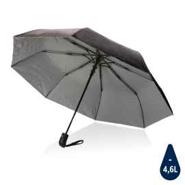 Маленький двухцветный зонт Impact из RPET AWARE™, d97 см, Цвет: серебряный, Размер: , высота 57 см., диаметр 97 см.