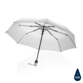 Зонт с автоматическим открыванием Impact из RPET AWARE™ 190T, 21', белый, Цвет: белый, Размер: , высота 57 см., диаметр 97 см.
