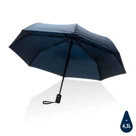 Автоматический плотный зонт Impact из RPET AWARE™, d94 см, темно-синий, Цвет: темно-синий, Размер: , высота 56,5 см., диаметр 94 см.