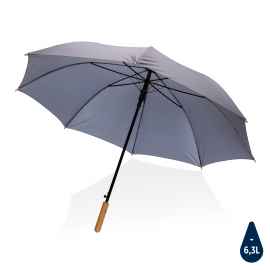 Плотный зонт Impact из RPET AWARE™ с автоматическим открыванием, d120 см, Цвет: темно-серый, Размер: , высота 94 см., диаметр 120 см.