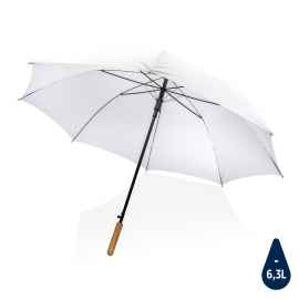 Плотный зонт Impact из RPET AWARE™ с автоматическим открыванием, d120 см, Цвет: белый, Размер: , высота 94 см., диаметр 120 см.