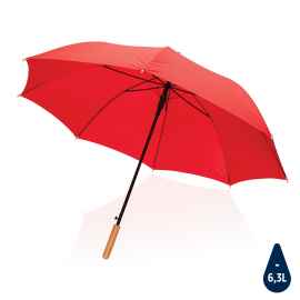Плотный зонт Impact из RPET AWARE™ с автоматическим открыванием, d120 см, Цвет: красный, Размер: , высота 94 см., диаметр 120 см.
