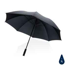 Зонт-антишторм Impact из RPET AWARE™, d130 см, черный,, Цвет: черный, Размер: , высота 97 см., диаметр 130 см.