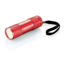 Алюминиевый фонарик Quattro, Красный, Цвет: красный, Размер: Длина 2,5 см., высота 9 см., диаметр 2,6 см.
