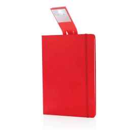 Блокнот с закладкой-фонариком, Красный, Цвет: красный, Размер: Длина 21 см., ширина 14,4 см., высота 1,2 см.