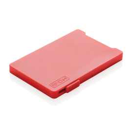 Держатель RFID для пяти карт, красный, красный, Цвет: красный, Размер: Длина 9,4 см., ширина 6,5 см., высота 0,5 см.