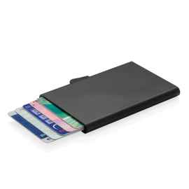 Алюминиевый держатель для карт C-Secure, черный, черный,, Цвет: черный, Размер: Длина 9,5 см., ширина 6,4 см., высота 0,8 см.