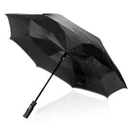 Автоматический двухсторонний зонт Swiss peak, d105 см, черный, Цвет: черный, Размер: , высота 75 см., диаметр 105 см.