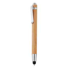 Ручка-стилус из бамбука, коричневый,, Цвет: коричневый, Размер: Длина 1 см., ширина 1 см., высота 13,6 см., диаметр 1,1 см.