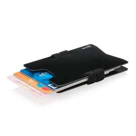 Алюминиевый чехол для карт с защитой от сканирования RFID, черный, Цвет: черный, Размер: , ширина 5,8 см., высота 8,8 см.