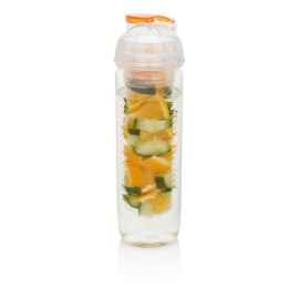 Бутылка для воды с контейнером для фруктов, 500 мл, Оранжевый, Цвет: оранжевый, Размер: , высота 22,7 см., диаметр 6 см.