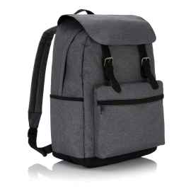 Стильный рюкзак для ноутбука с застежками на кнопках, Серый, Цвет: серый, Размер: Длина 43 см., ширина 15,5 см., высота 30 см.