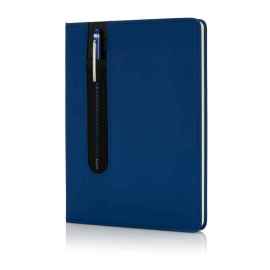 Блокнот для записей Deluxe формата A5 и ручка-стилус, Синий, Цвет: темно-синий, Размер: Длина 1,6 см., ширина 20,3 см., высота 145 см.