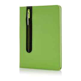 Блокнот для записей Deluxe формата A5 и ручка-стилус, Зеленый, Цвет: зеленый, Размер: Длина 1,6 см., ширина 20,3 см., высота 145 см.