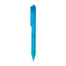 Ручка X9 с матовым корпусом и силиконовым грипом, Синий, Цвет: синий, Размер: , высота 14,3 см., диаметр 1,1 см.
