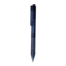 Ручка X9 с матовым корпусом и силиконовым грипом, Синий, Цвет: темно-синий, Размер: , высота 14,3 см., диаметр 1,1 см.