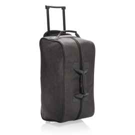 Дорожная сумка на колесах Basic, черная, темно-серый, Цвет: темно-серый, Размер: Длина 55 см., ширина 26 см., высота 28 см.