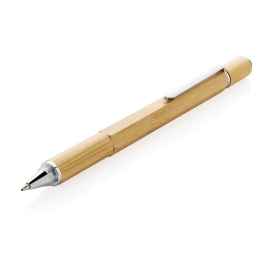Многофункциональная ручка 5 в 1 Bamboo, коричневый,, Цвет: коричневый, Размер: , ширина 1,3 см., высота 15 см.
