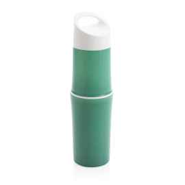 Органическая бутылка для воды BE O, Зеленый, Цвет: зеленый, Размер: Длина 6,1 см., ширина 6,1 см., высота 24 см., диаметр 6,8 см.