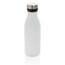 Бутылка для воды Deluxe из нержавеющей стали, 500 мл, белый, Цвет: белый, Размер: , высота 21,5 см., диаметр 6,6 см.