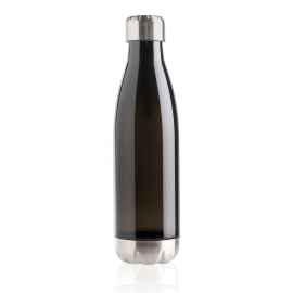 Герметичная бутылка для воды с крышкой из нержавеющей стали, черный,, Цвет: черный, Размер: , высота 26,2 см., диаметр 7,1 см.