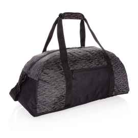 Светоотражающая спортивная сумка из RPET AWARE™, черный, Цвет: черный, Размер: Длина 52 см., ширина 26 см., высота 25 см.