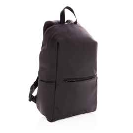 Рюкзак для ноутбука из гладкого полиуретана, 15.6', Черный, Цвет: черный, Размер: Длина 31 см., ширина 15 см., высота 45 см.