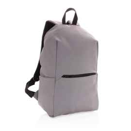 Рюкзак для ноутбука из гладкого полиуретана, 15.6', серый, Цвет: серый, Размер: Длина 31 см., ширина 15 см., высота 45 см.