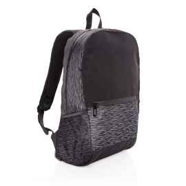 Светоотражающий рюкзак для ноутбука из RPET AWARE™, черный, Цвет: черный, Размер: Длина 31 см., ширина 15 см., высота 47 см.
