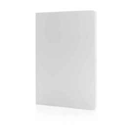 Блокнот Impact в мягкой обложке с каменной бумагой, А5, Белый, Цвет: белый, Размер: Длина 21,1 см., ширина 14,1 см., высота 1,1 см.