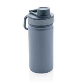 Спортивная вакуумная бутылка из нержавеющей стали, 550 мл, Синий, Цвет: синий, Размер: , высота 20 см., диаметр 7,6 см.