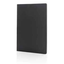 Блокнот Impact в мягкой обложке с каменной бумагой, А5, Черный, Цвет: черный, Размер: Длина 21,1 см., ширина 14,1 см., высота 1,1 см.