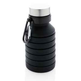 Герметичная складная силиконовая бутылка, Черный, Цвет: черный, Размер: , высота 24,3 см., диаметр 7,1 см.