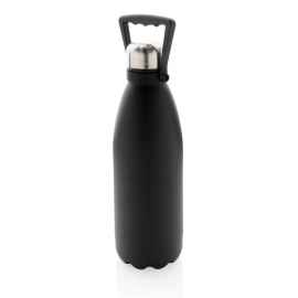Большая вакуумная бутылка из нержавеющей стали, 1,5 л, черный,, Цвет: черный, Размер: , высота 33,5 см., диаметр 10,5 см.