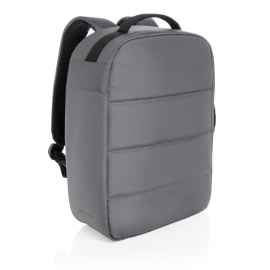 Антикражный рюкзак Impact из RPET AWARE™ для ноутбука 15.6', Серый, Цвет: темно-серый, Размер: Длина 30 см., ширина 12 см., высота 40,5 см.
