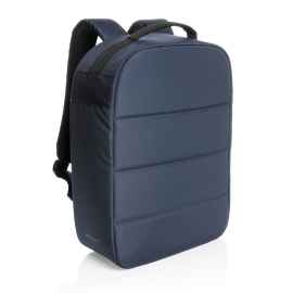 Антикражный рюкзак Impact из RPET AWARE™ для ноутбука 15.6', Синий, Цвет: темно-синий, Размер: Длина 30 см., ширина 12 см., высота 40,5 см.