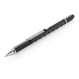 Многофункциональная ручка 5 в 1, Черный, Цвет: черный, Размер: , ширина 1,3 см., высота 15 см.