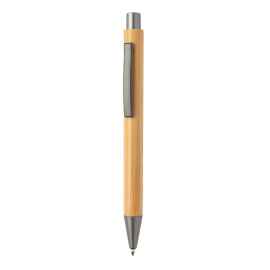 Тонкая бамбуковая ручка, коричневый, серебряный, Цвет: коричневый, серебряный, Размер: , высота 13,8 см., диаметр 1,1 см.
