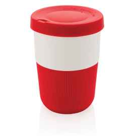 Стакан из PLA для кофе с собой 380 мл, красный, Цвет: красный, Размер: , высота 11,5 см., диаметр 8,6 см.