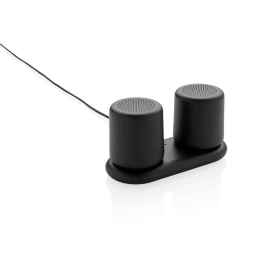 Беспроводные парные колонки с индукционной зарядной базой, Черный, Цвет: черный, Размер: Длина 11,5 см., ширина 5,4 см., высота 6,3 см.