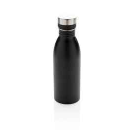 Бутылка для воды Deluxe из нержавеющей стали, 500 мл, черный, Цвет: черный, Размер: , высота 21,5 см., диаметр 6,6 см.