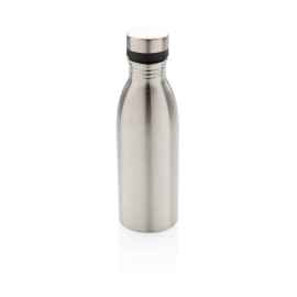 Бутылка для воды Deluxe из нержавеющей стали, 500 мл, серебряный, Цвет: серебряный, Размер: , высота 21,5 см., диаметр 6,6 см.
