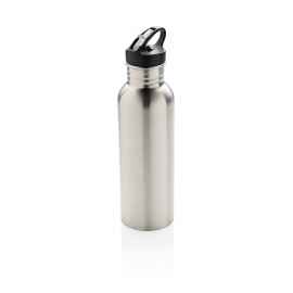 Спортивная бутылка для воды Deluxe, Серый, Цвет: серебряный, Размер: , высота 26 см., диаметр 7 см.
