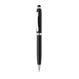 Ручка-стилус Deluxe с фонариком COB, черный, Цвет: черный, Размер: , ширина 1,2 см., высота 14,2 см.