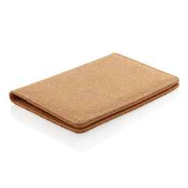 Эко-обложка для паспорта Cork  с RFID защитой, коричневый,, Цвет: коричневый, Размер: Длина 14 см., ширина 0,8 см., высота 10,5 см.