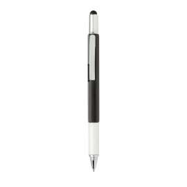 Многофункциональная ручка 5 в 1 из пластика ABS, черный, Цвет: черный, Размер: Длина 15 см., ширина 1,4 см., высота 1,4 см.
