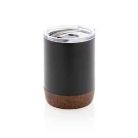 Вакуумная термокружка Cork для кофе, 180 мл, Черный, Цвет: черный, Размер: , высота 10 см., диаметр 7,2 см.